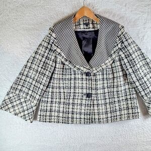 Madison Black and Cream Textured Jacket